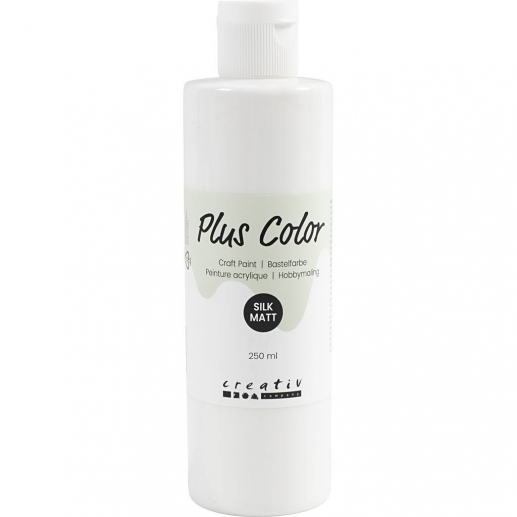 Akrylfärg BIG PLUS Color 250 ml White Hobbyfärg