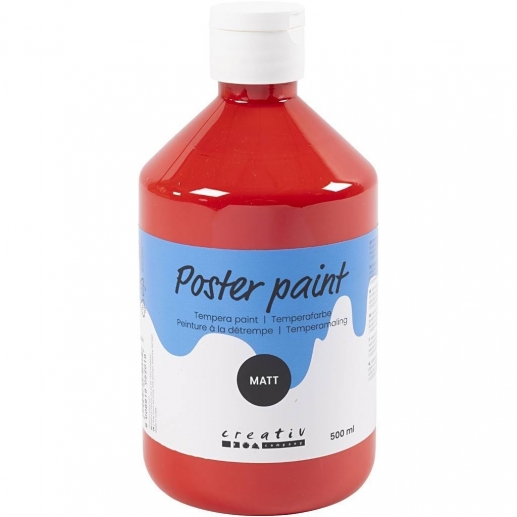 Hobbyfärg Röd Matt 500 ml till scrapbooking, pyssel och hobby