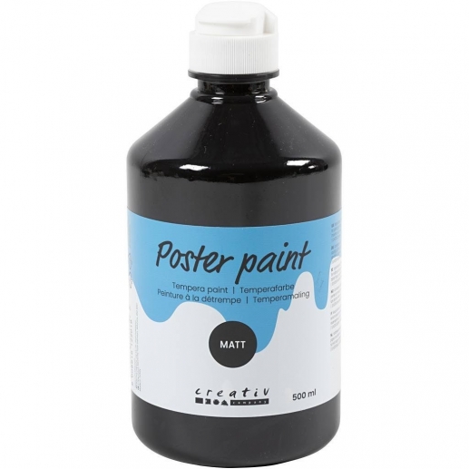 Hobbyfärg Svart Matt 500 ml till scrapbooking, pyssel och hobby
