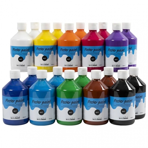 Hobbyfärg Mixade Färger 20x500 ml till scrapbooking, pyssel och hobby
