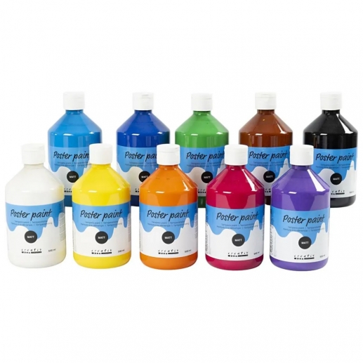 Hobbyfärg Mixade Färger 10x500 ml till scrapbooking, pyssel och hobby