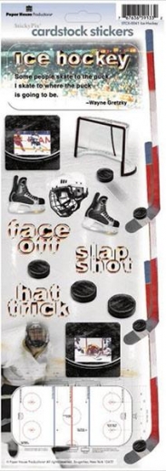 Cardstock Stickers Paper House Ice Hockey Klistermärken