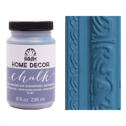 Home Decor Chalk Paint FolkArt Nantucket Blue 236ml