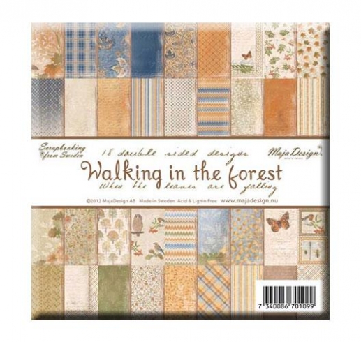 Paper Pad 36 ark Maja Design 6”x6” Walking In The Forest Pappersblock 4 8 Tum