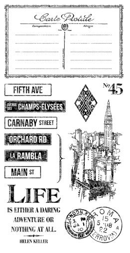 Graphic 45 Cling Stamps Cityscapes #3 till scrapbooking, pyssel och hobby