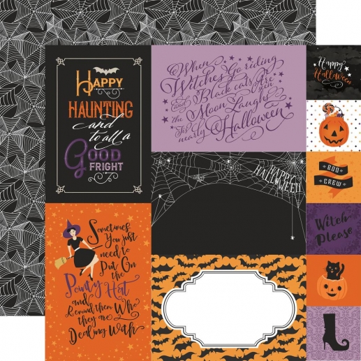 Papper Echo Park BeWitched Journaling Cards Halloweenpyssel Höstpyssel