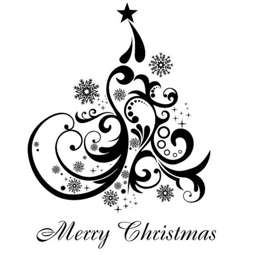 Rubber Stamp IndigoBlu Merry Christmas Tree Stämplar Uppdelat på Tillverkare