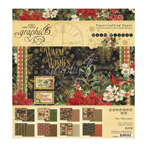 Scrapbooking papper Graphic 45 Warm Wishes Julkollektion