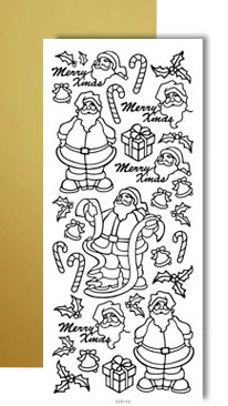 Stickers Peel Off’s Jultomten Guld Julklistermärken