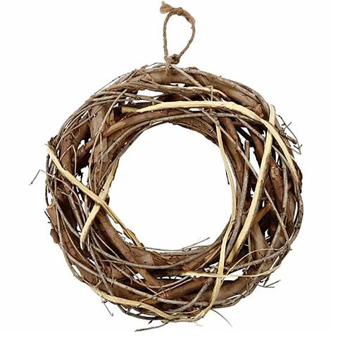 Flätad Naturkrans 28 cm Brun DIY Pyssel till scrapbooking, pyssel och hobby