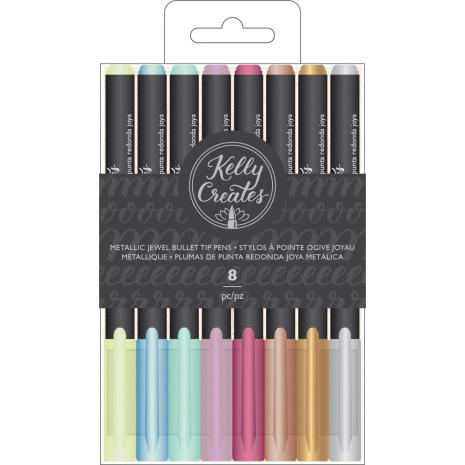 Kelly Creates Bullet Tip Pens - Metallic - 8 st