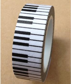 Washi Tape Keyboard Piano 10m Washitejp till scrapbooking, pyssel och hobby