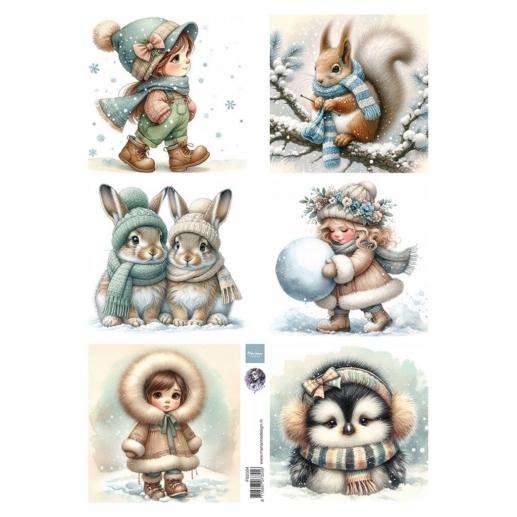 Papper A4 Klippark - Fairybells Cosy Winter - Marianne Design