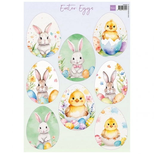 Papper A4 Klippark - Easter Eggs - Marianne Design