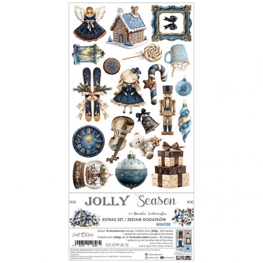 Paper Pack Extra Set Winter - Craft O Clock - Jolly Season