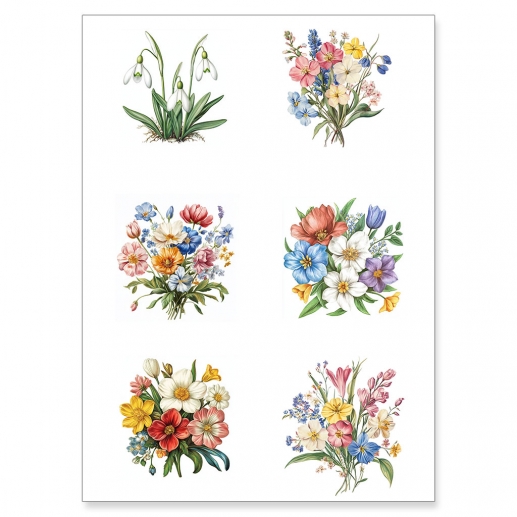Papper Reprint A4 - Klippark - Easter Flower