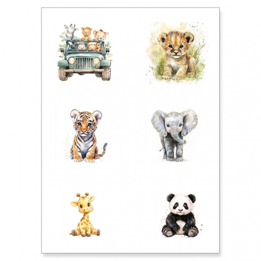 Papper Reprint A4 - Klippark - Wild Animals