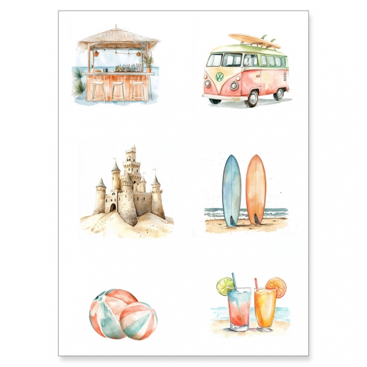 Papper Reprint A4 - Klippark - The Beach 1