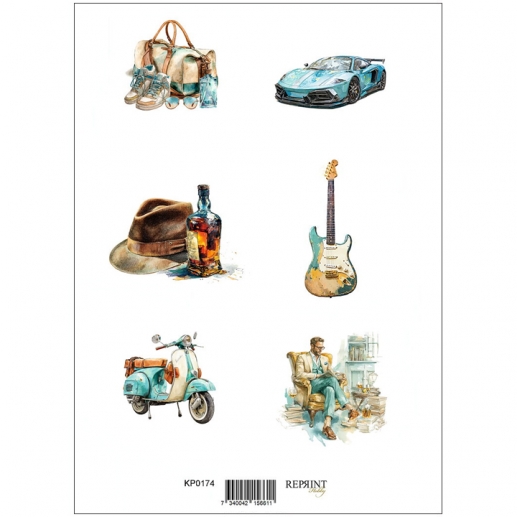 Papper Reprint A4 - Klippark - Masculine Moments