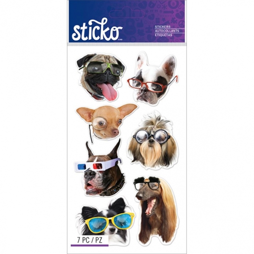 Klistermärken Sticko - Funny Dogs - 7 st