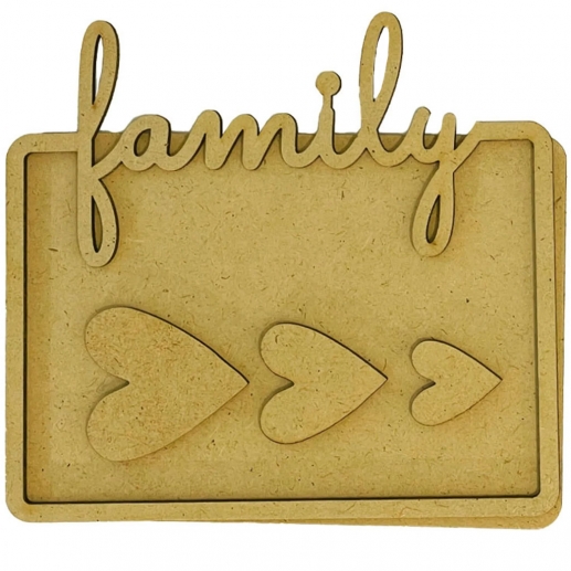 MDF Crafty Shapes Blanks - Plate Family Hearts - Stamperia