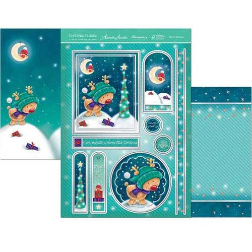 A4 Decoupage Kit Merry Knitmas Hunkydory Juldekorationer DIY