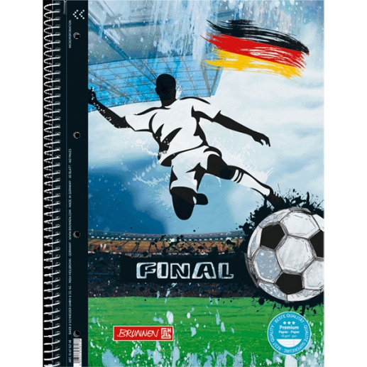 Kollegieblock A4 - Fotboll - Linjerat - 90 g - 80 ark