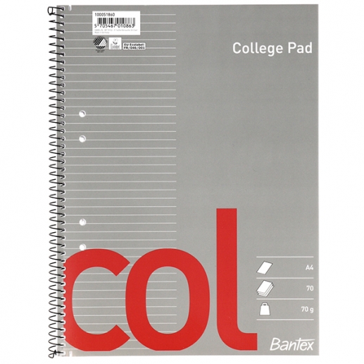 Kollegieblock A4 - Linjerat 70 g - 70 Sidor