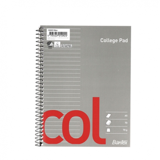 Kollegieblock A5 - Linjerat 70 g - 70 Sidor