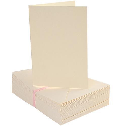 Kort & Kuvert 50-pack Anita’s A6 Creme Papper Bröllop Kärlek