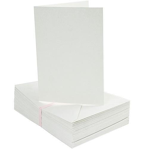 Kort & Kuvert 50-pack Anita’s A6 White Papper Bröllop Kärlek