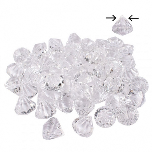 Prismor 2 cm Diamantformade 50 st Akryl 20 mm Diamant