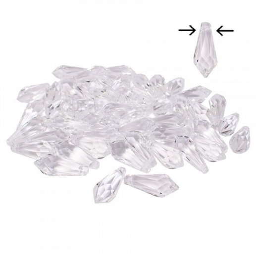 Prismor Akryl 3,7 cm Droppe 50 st 37 mm till scrapbooking, pyssel och hobby