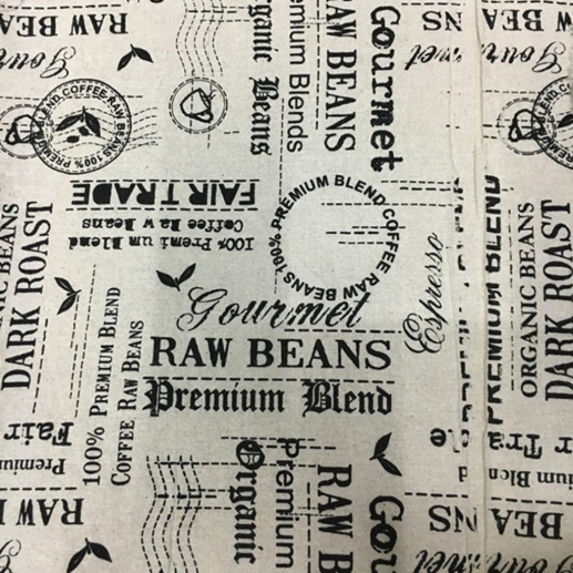 Bomullstyg Cotton Burlap 50x70 cm Raw Beans Tyg Textilier