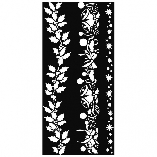 Schablon 12x25 cm - Christmas Borders