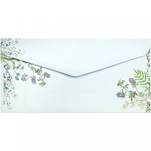 Kuvert 110 x 220 mm - 10 st - Clover Silver Foil