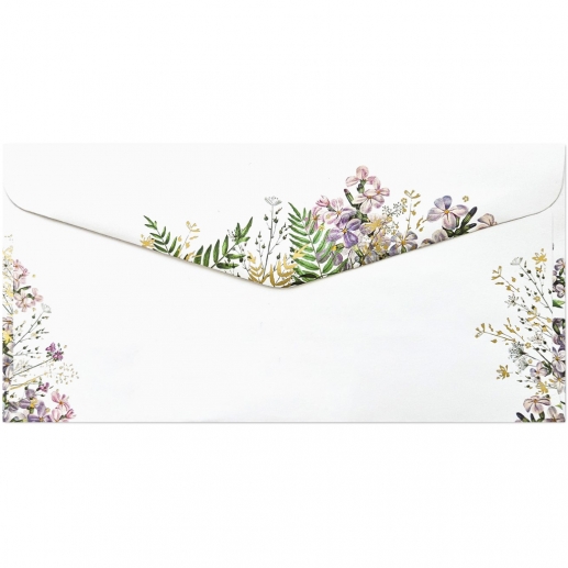 Kuvert 110 x 220 mm - 10 st - Lilac Gold Foil
