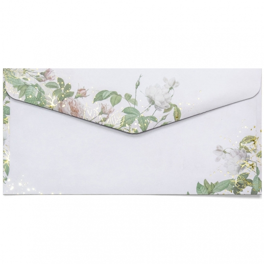 Kuvert 110 x 220 mm - 10 st - Metallic Rose Garden