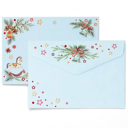Kuvert C6 - 10 st - Christmas Star - 120 g