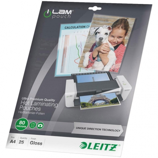 Lamineringsficka A4 Premium Leitz 80 mic 25 ark Lamineringsmaskin