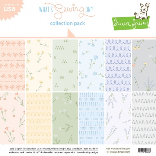 Paper Pack Lawn Fawn - What's Sewing On? - 12x12 Tum