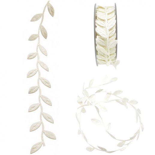 Band Leafy Vine Creme Mönstrade till scrapbooking, pyssel och hobby