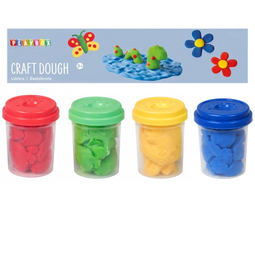 Leklera Mixade Färger 4x140 g Lera till scrapbooking, pyssel och hobby