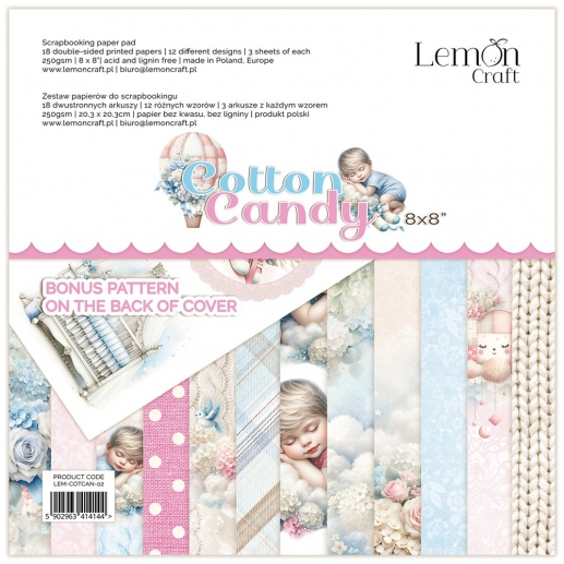 Paper Pad Scrapbooking Lemon Craft - Cotton Candy baby Collection