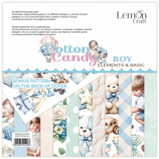 Paper Pad 8x8 - Lemon Craft - Cotton Candy Boy