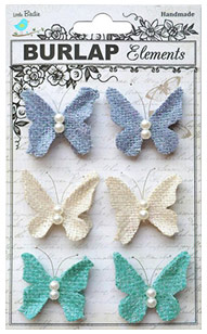 Jute Butterflies Little Birdie Lila Turkos Dekorationer DIY