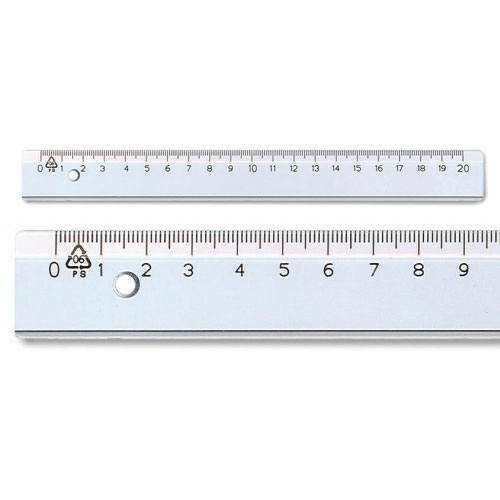 Genomskinlig Linjal i plast 20 cm Gradskiva