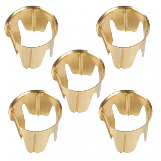 Ljusflänsar till ostadiga ljus Förgylld 5 st Tillbehör