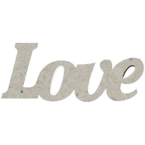 Chipboard Figur Love FabScraps Dekorationer DIY