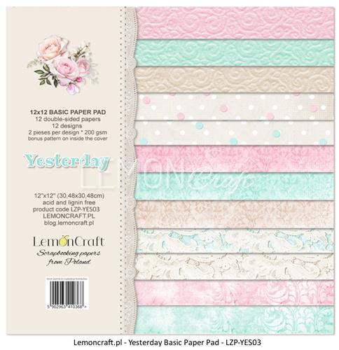 Paper Collection Kit 12x12 LemonCraft Yesterday Scrapbooking Papper
